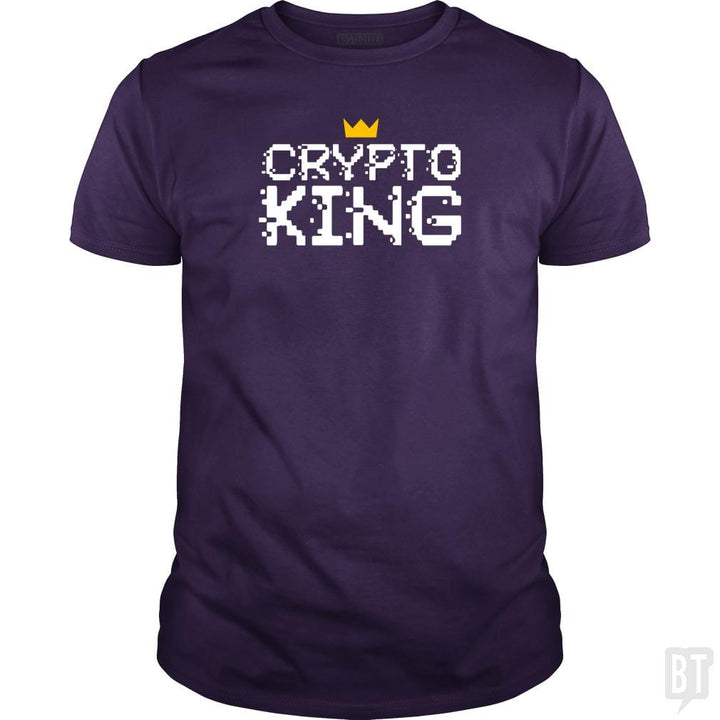 SunFrog-Busted BustedTees Classic Guys / Unisex Tee / Purple / S Crypto King