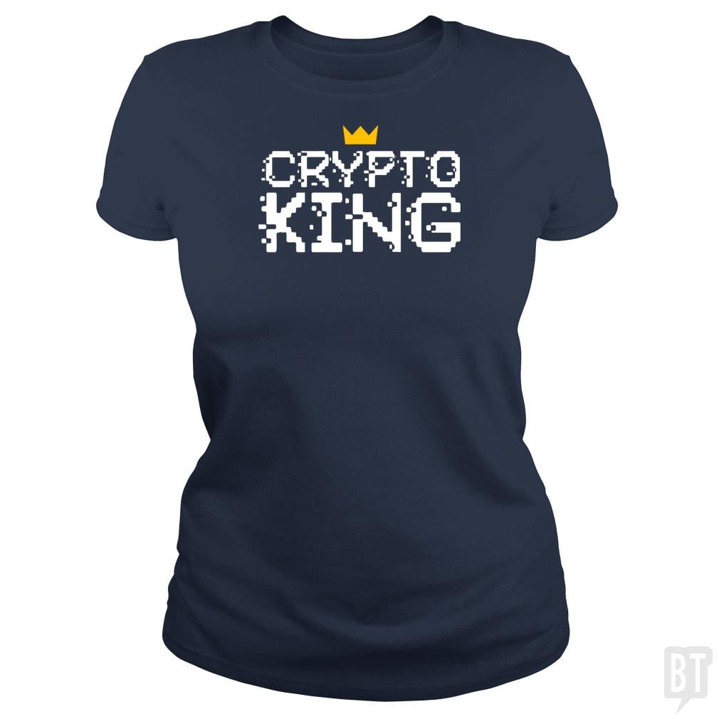 SunFrog-Busted BustedTees Classic Ladies Tee / Navy Blue / S Crypto King