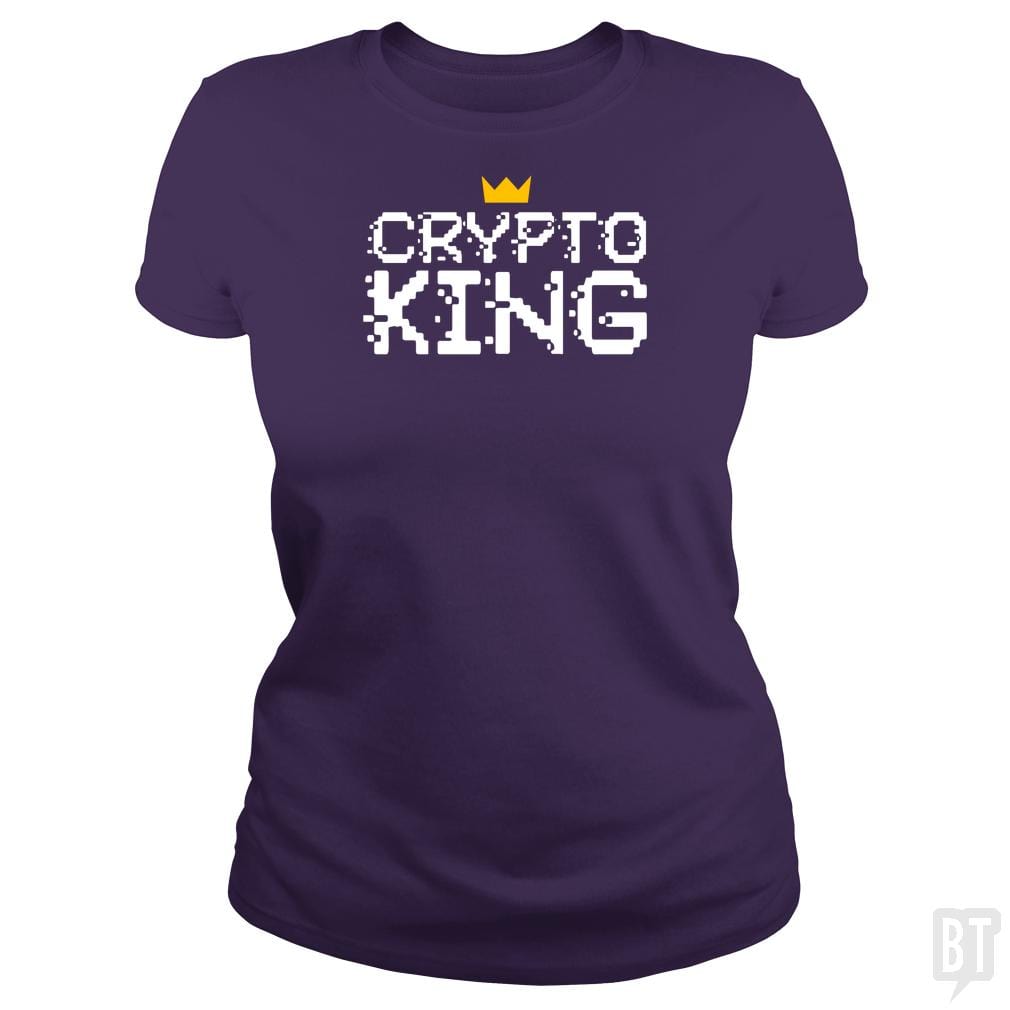 SunFrog-Busted BustedTees Classic Ladies Tee / Purple / S Crypto King