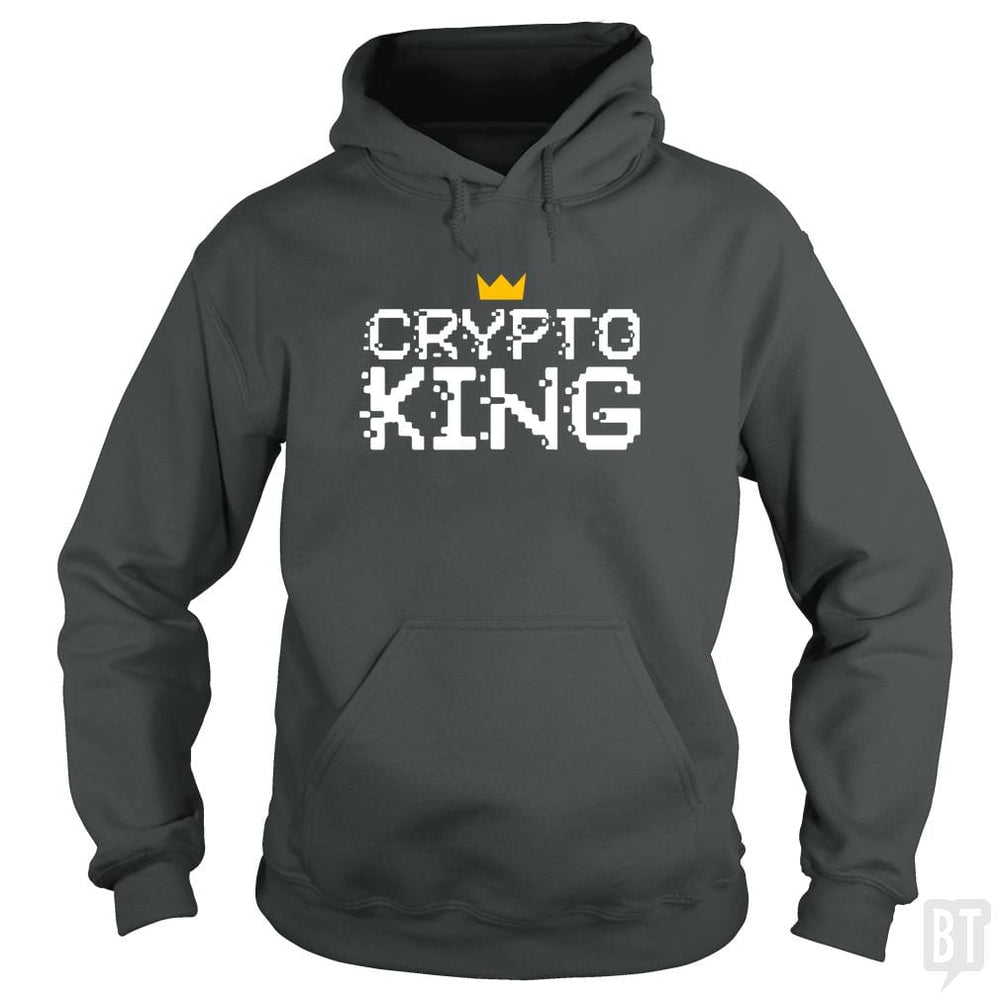 SunFrog-Busted BustedTees Hoodie / Dark Heather / S Crypto King
