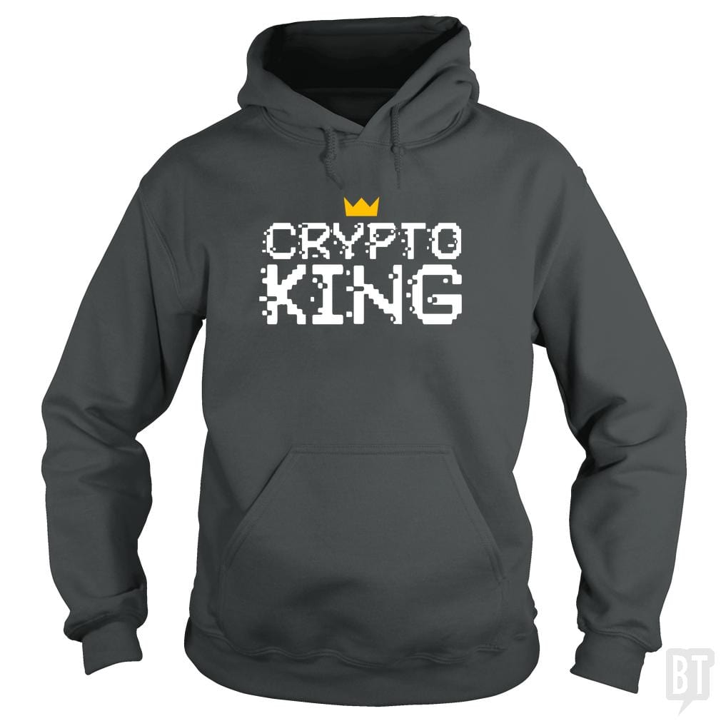 SunFrog-Busted BustedTees Hoodie / Dark Heather / S Crypto King