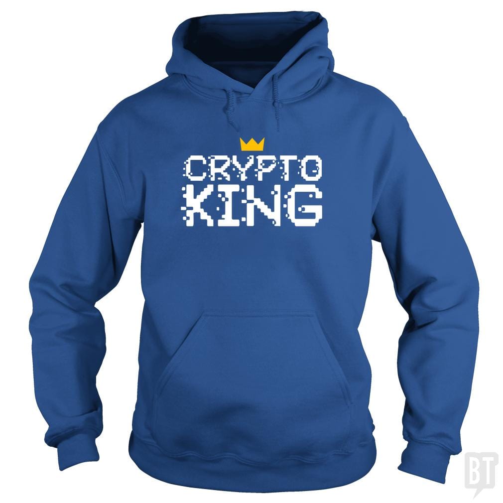 SunFrog-Busted BustedTees Hoodie / Royal Blue / S Crypto King