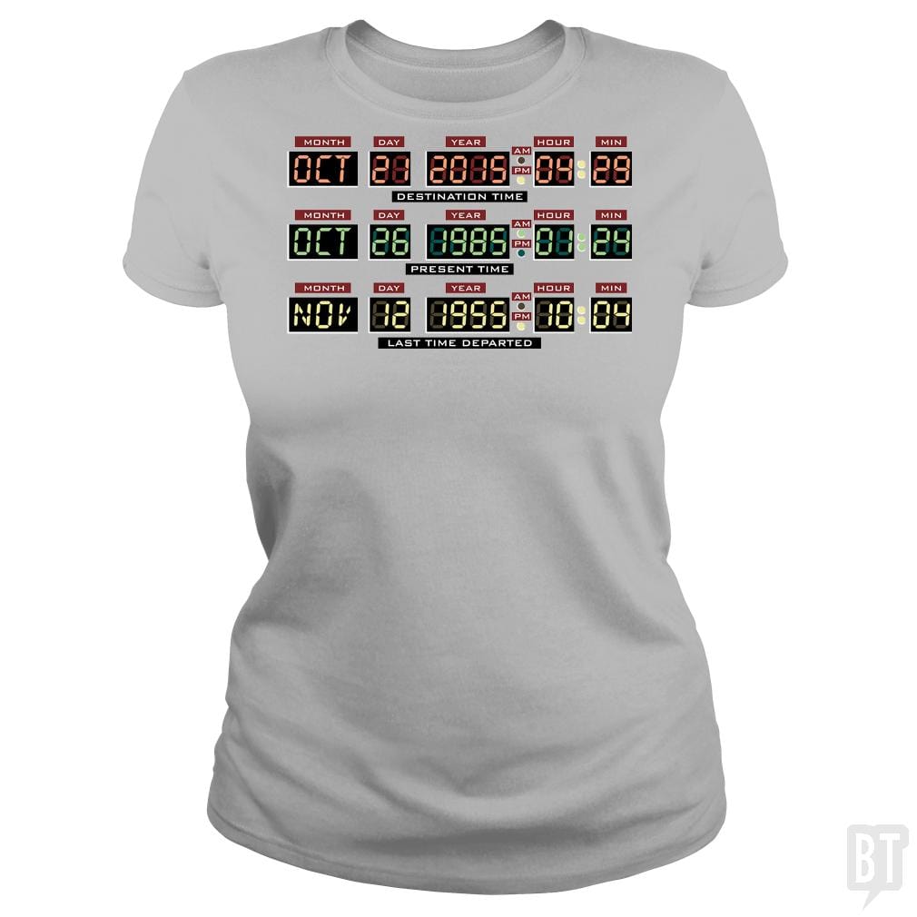 SunFrog-Busted BustedTees Classic Ladies Tee / Sport Grey / S Delorean Dashboard