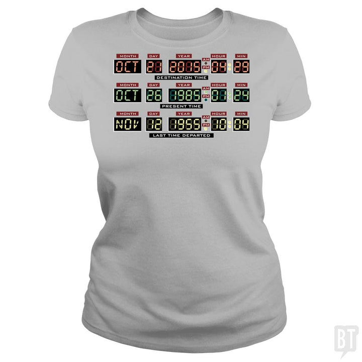 SunFrog-Busted BustedTees Classic Ladies Tee / Sport Grey / S Delorean Dashboard