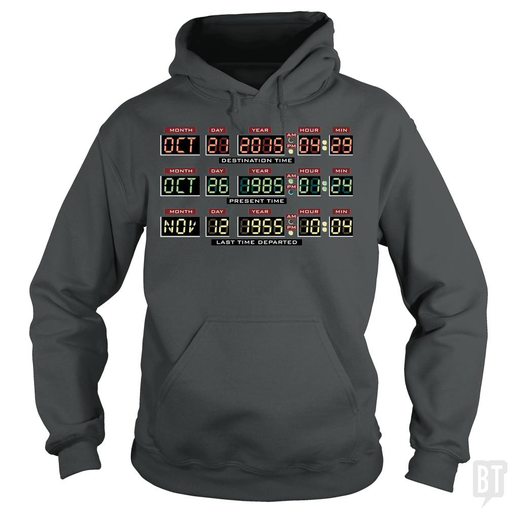 SunFrog-Busted BustedTees Hoodie / Dark Heather / S Delorean Dashboard