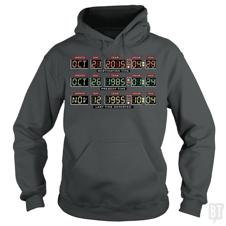 SunFrog-Busted BustedTees Hoodie / Dark Heather / S Delorean Dashboard