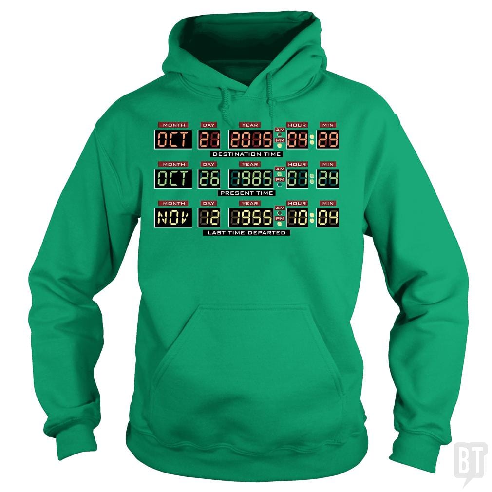 SunFrog-Busted BustedTees Hoodie / Irish Green / S Delorean Dashboard