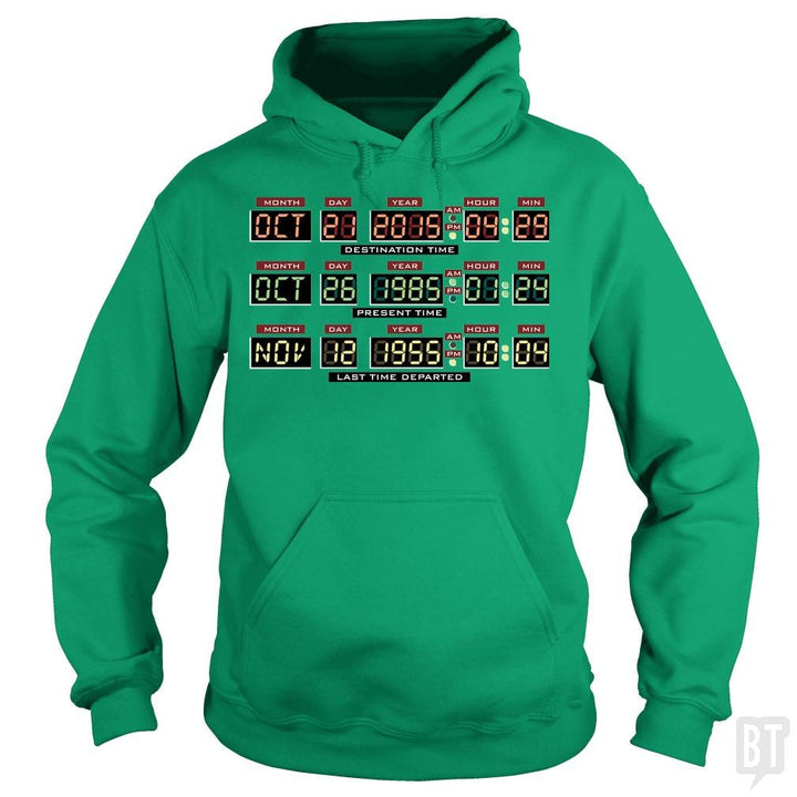 SunFrog-Busted BustedTees Hoodie / Irish Green / S Delorean Dashboard