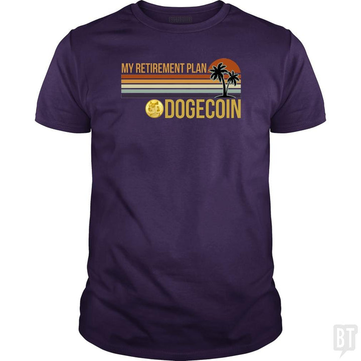 SunFrog-Busted BustedTees Classic Guys / Unisex Tee / Purple / S DOGE Retirement Plan