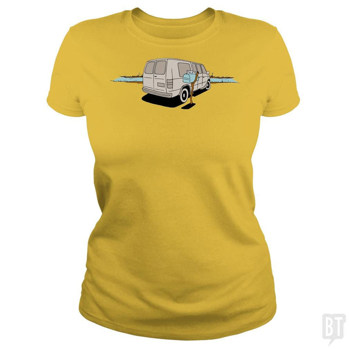 SunFrog-Busted BustedTees Classic Ladies Tee / Daisy / S Down by the River