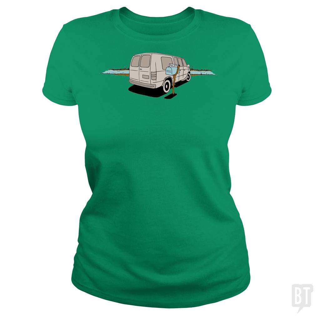 SunFrog-Busted BustedTees Classic Ladies Tee / Irish Green / S Down by the River