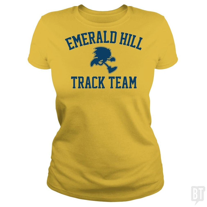 SunFrog-Busted BustedTees Classic Ladies Tee / Daisy / S Emerald Hill Track Team