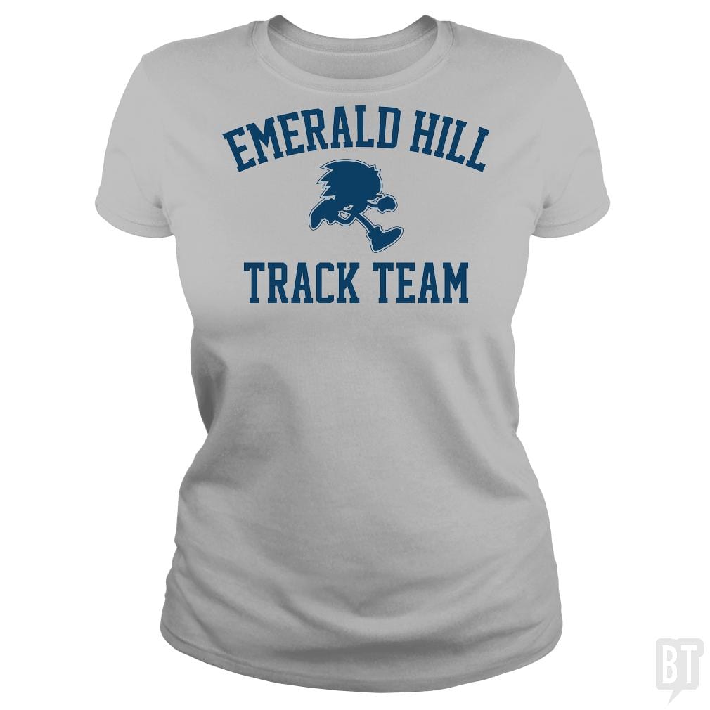 SunFrog-Busted BustedTees Classic Ladies Tee / Sport Grey / S Emerald Hill Track Team