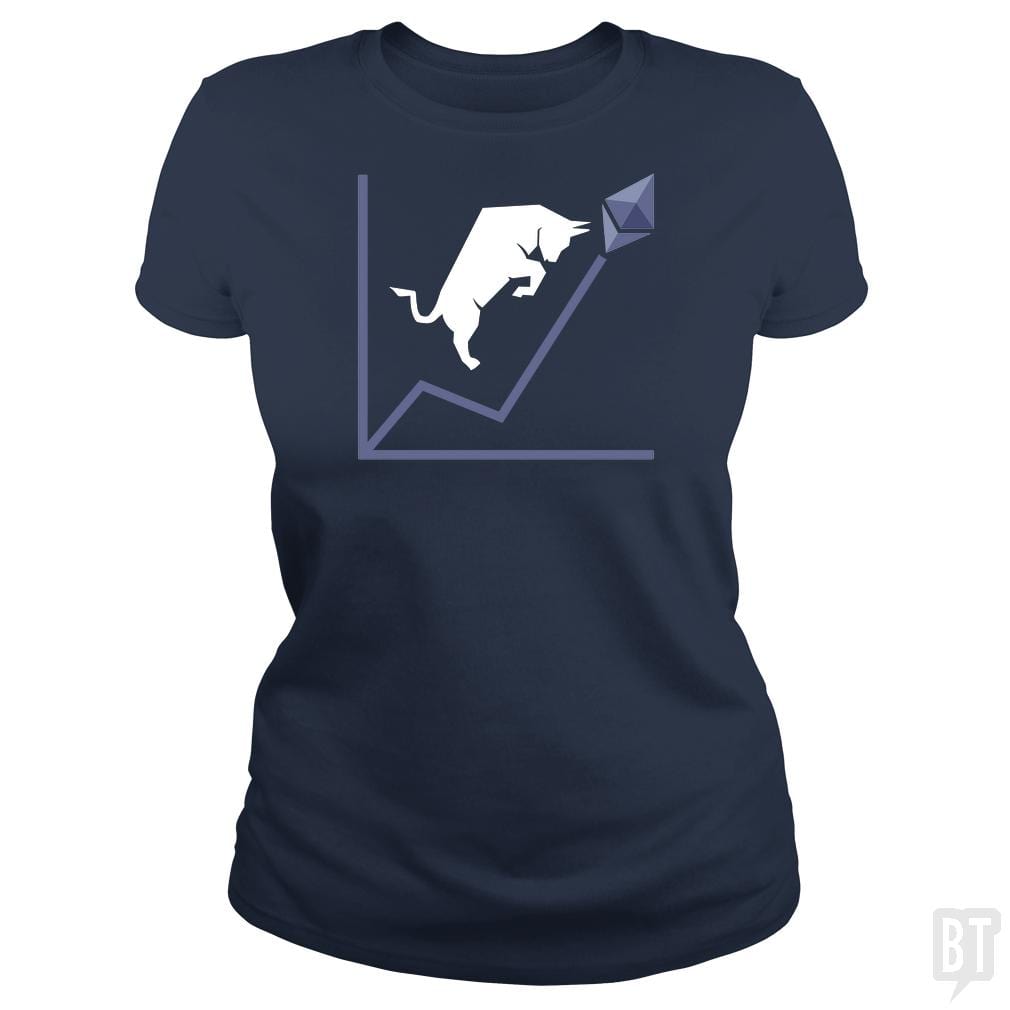 SunFrog-Busted BustedTees Classic Ladies Tee / Navy Blue / S ETH Bull Run