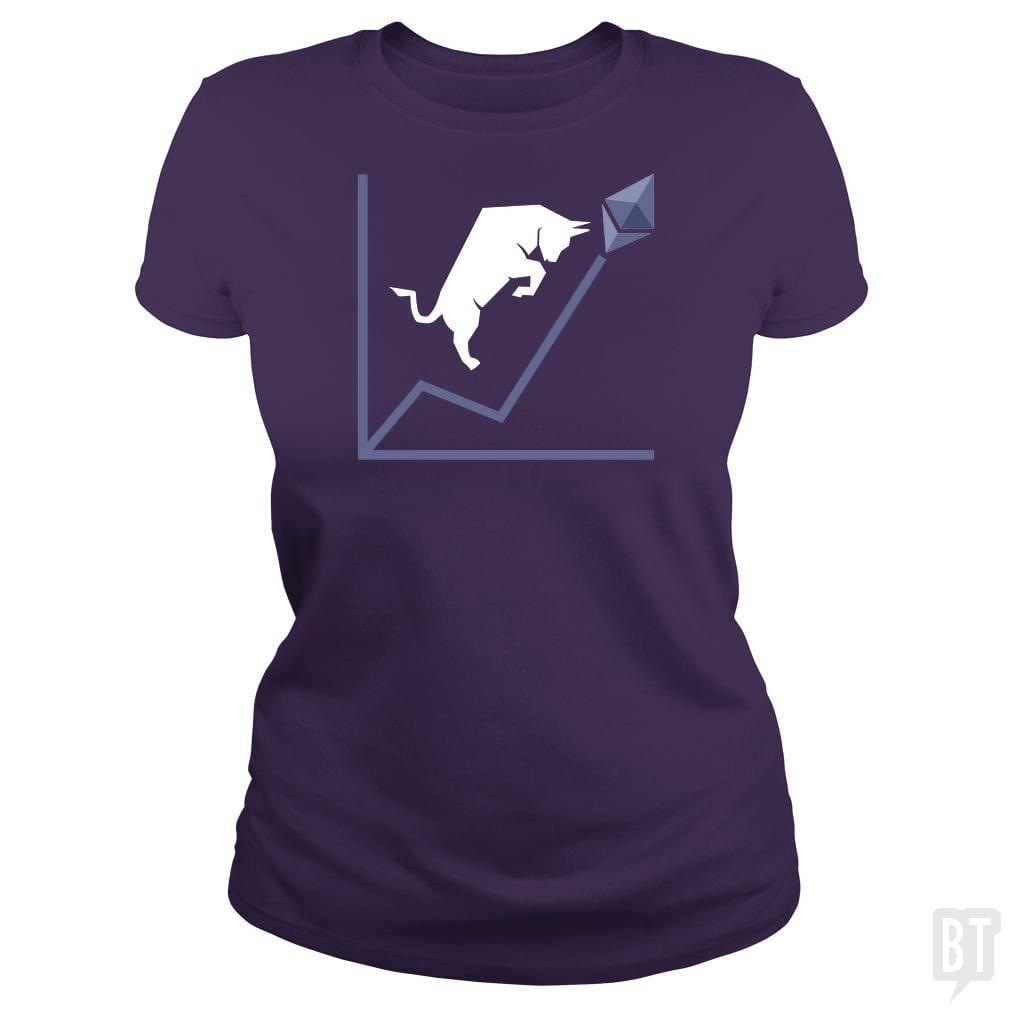 SunFrog-Busted BustedTees Classic Ladies Tee / Purple / S ETH Bull Run