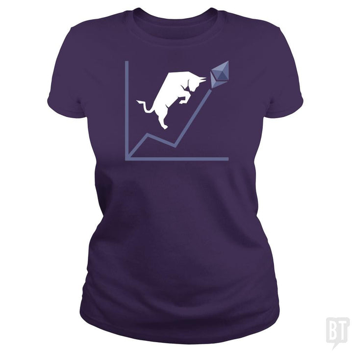 SunFrog-Busted BustedTees Classic Ladies Tee / Purple / S ETH Bull Run