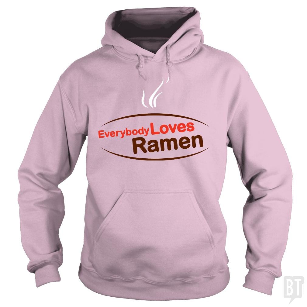 SunFrog-Busted BustedTees Hoodie / Light Pink / S Everybody Loves Ramen