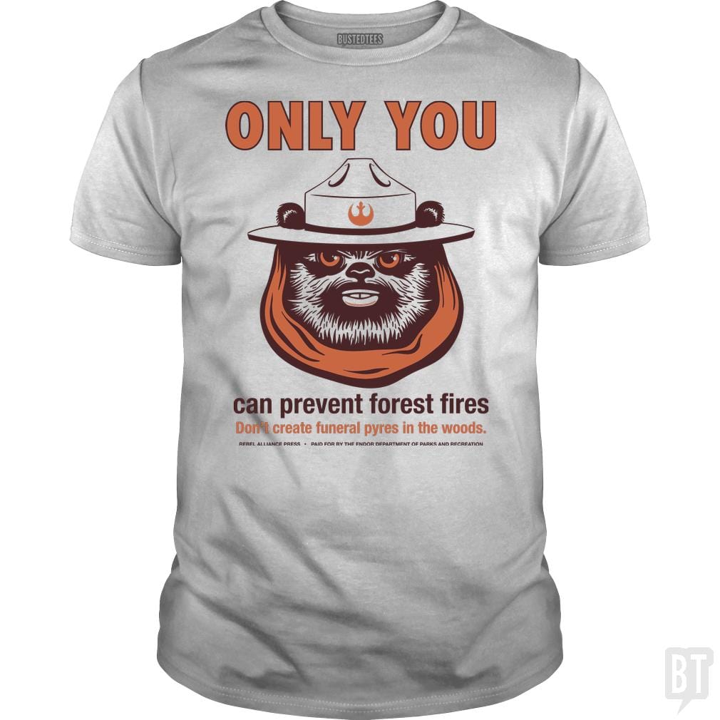 SunFrog-Busted BustedTees Classic Guys / Unisex Tee / White / S Ewok PSA