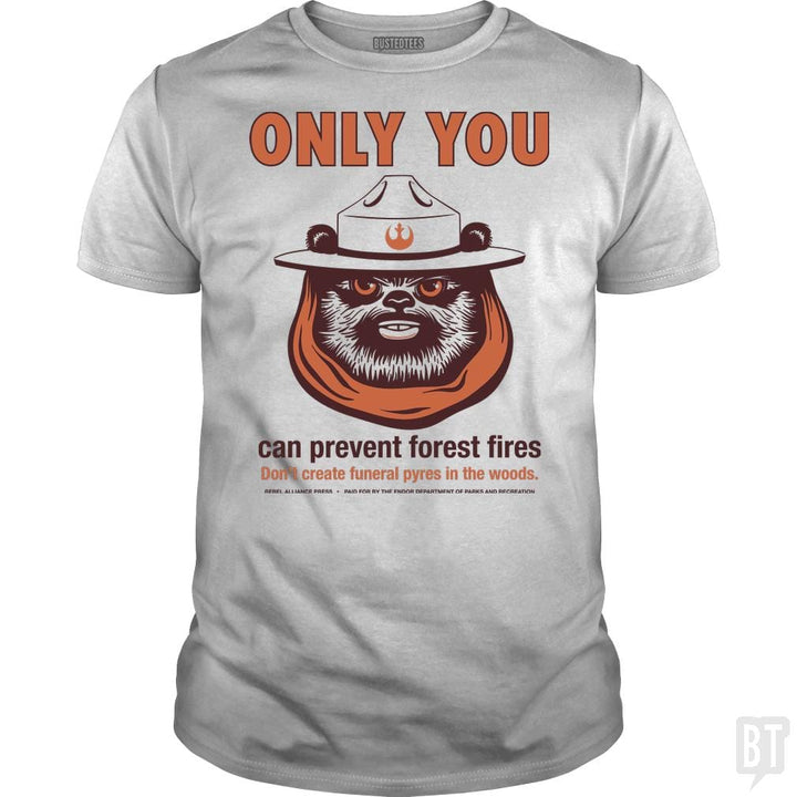 SunFrog-Busted BustedTees Classic Guys / Unisex Tee / White / S Ewok PSA