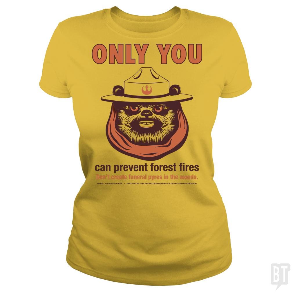 SunFrog-Busted BustedTees Classic Ladies Tee / Daisy / S Ewok PSA