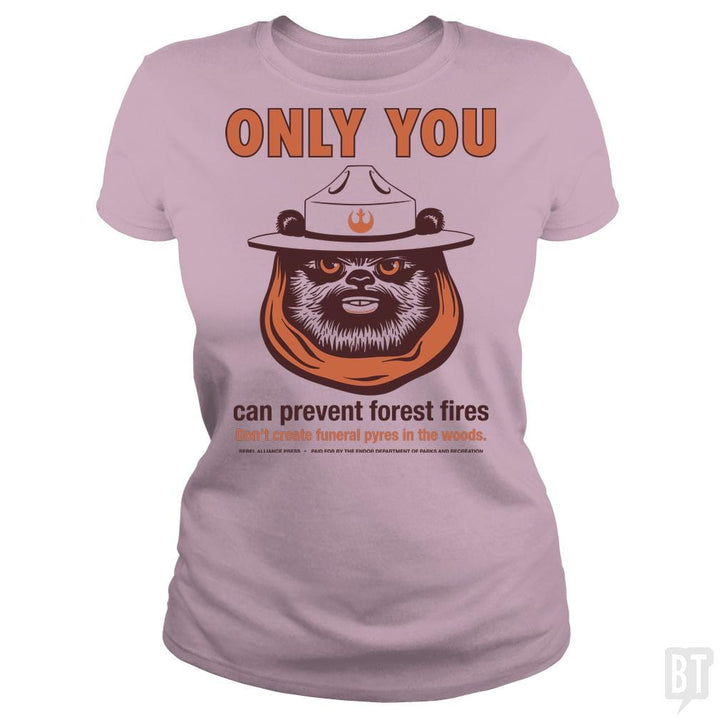 SunFrog-Busted BustedTees Classic Ladies Tee / Light Pink / S Ewok PSA