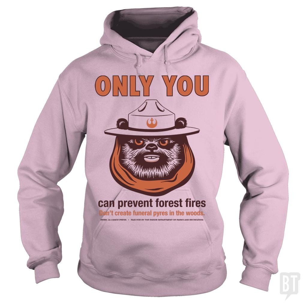 SunFrog-Busted BustedTees Hoodie / Light Pink / S Ewok PSA