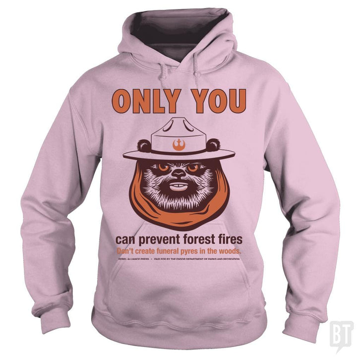 SunFrog-Busted BustedTees Hoodie / Light Pink / S Ewok PSA
