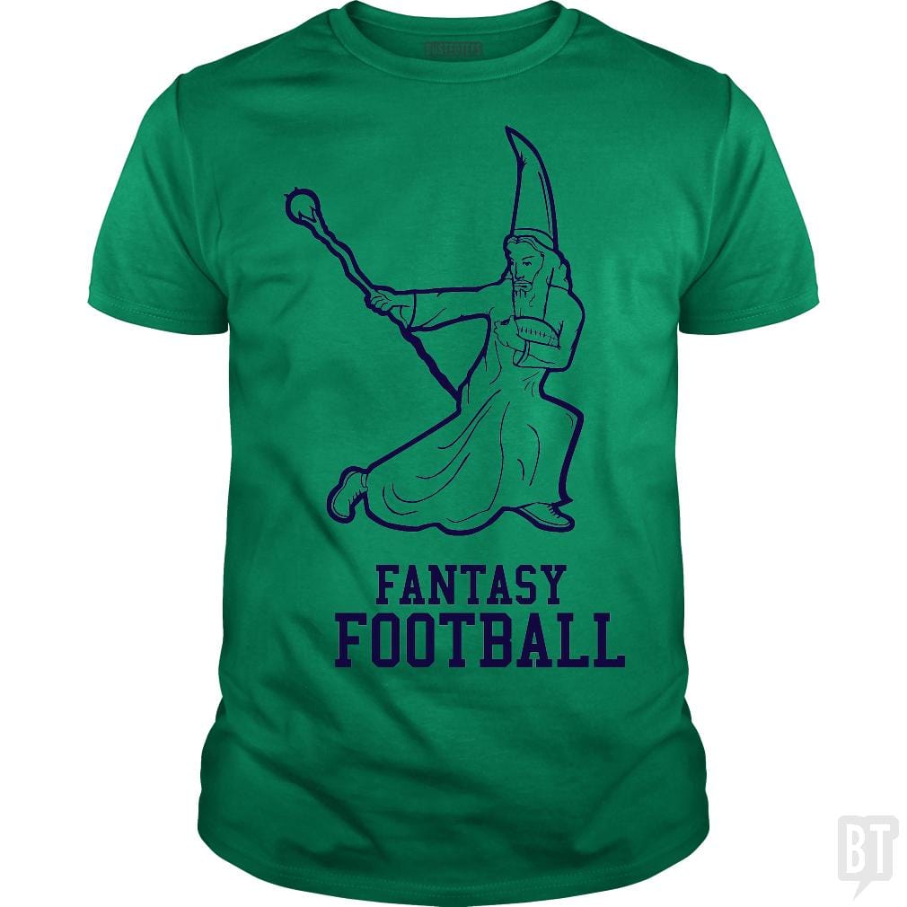 SunFrog-Busted BustedTees Classic Guys / Unisex Tee / Irish Green / S Fantasy Football