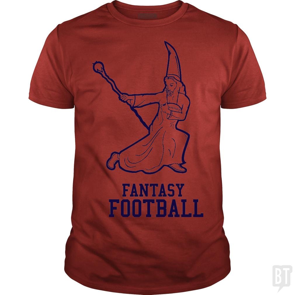 SunFrog-Busted BustedTees Classic Guys / Unisex Tee / Red / S Fantasy Football