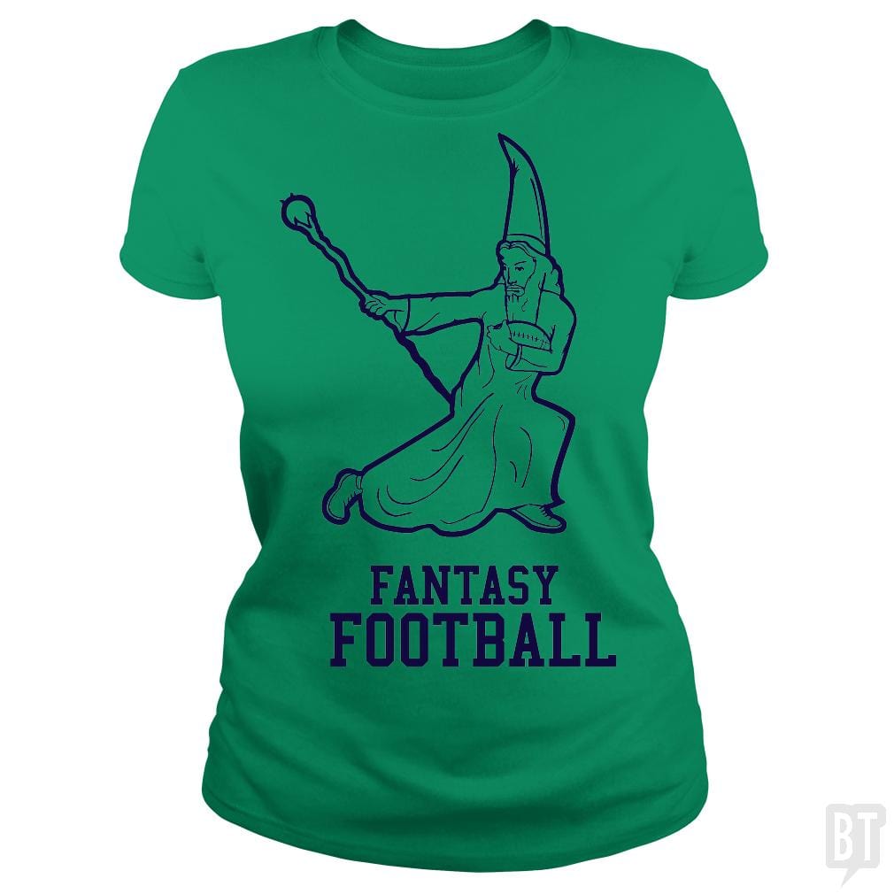 SunFrog-Busted BustedTees Classic Ladies Tee / Irish Green / S Fantasy Football