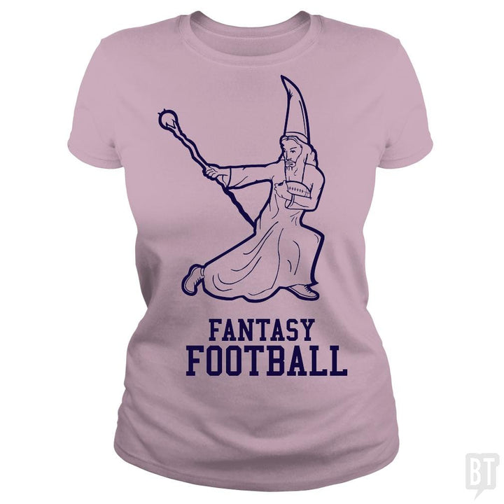 SunFrog-Busted BustedTees Classic Ladies Tee / Light Pink / S Fantasy Football