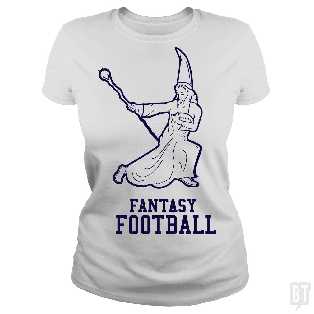 SunFrog-Busted BustedTees Classic Ladies Tee / White / S Fantasy Football