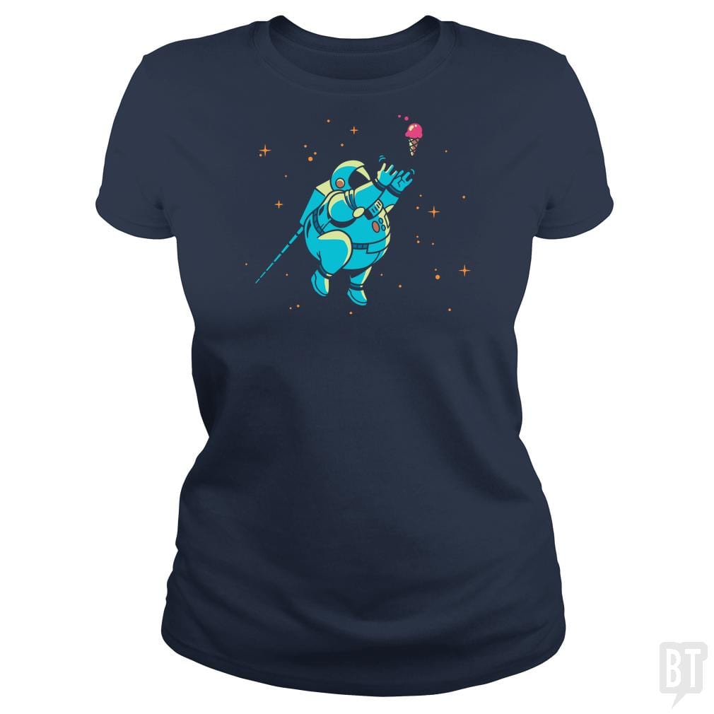 SunFrog-Busted BustedTees Classic Ladies Tee / Navy Blue / S Fatstronaut