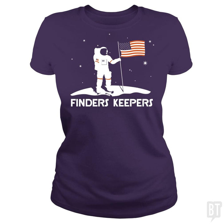 SunFrog-Busted BustedTees Classic Ladies Tee / Purple / S Finders Keepers