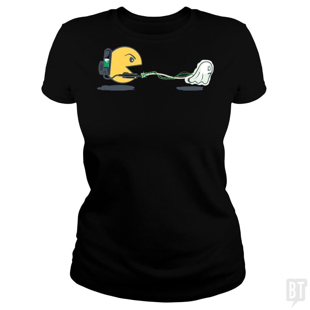 SunFrog-Busted BustedTees Classic Ladies Tee / Black / S Ghost Catcher