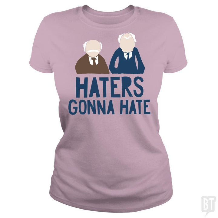 SunFrog-Busted BustedTees Classic Ladies Tee / Light Pink / S Haters Gonna Hate