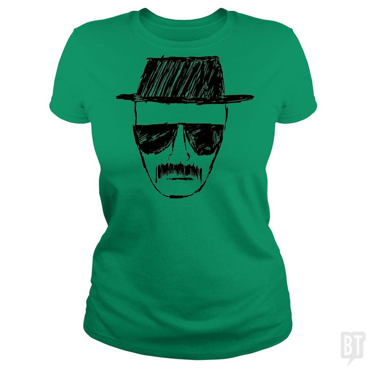 SunFrog-Busted BustedTees Classic Ladies Tee / Irish Green / S Heisenberg