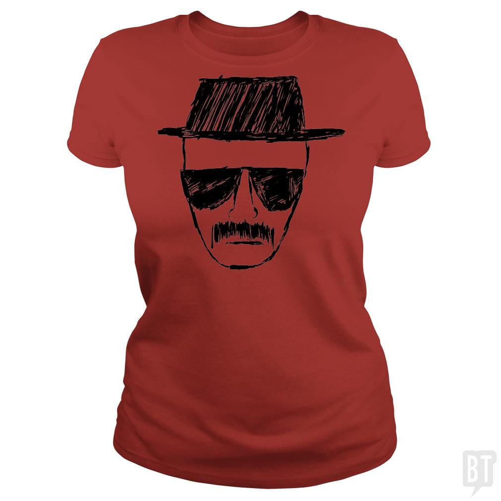 SunFrog-Busted BustedTees Classic Ladies Tee / Red / S Heisenberg