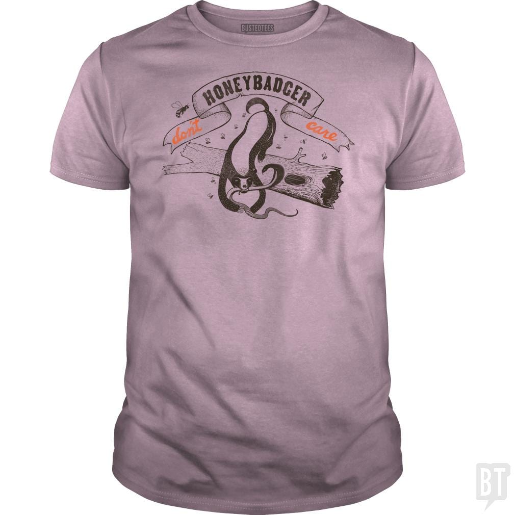 SunFrog-Busted BustedTees Classic Guys / Unisex Tee / Light Pink / S Honey Badger