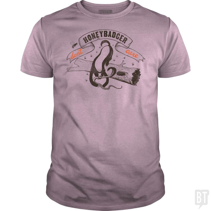 SunFrog-Busted BustedTees Classic Guys / Unisex Tee / Light Pink / S Honey Badger