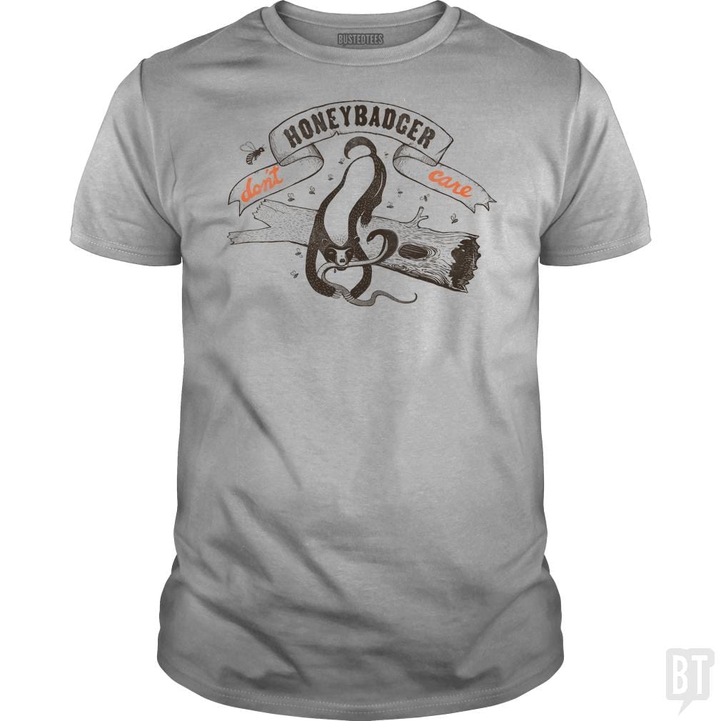 SunFrog-Busted BustedTees Classic Guys / Unisex Tee / Sport Grey / S Honey Badger