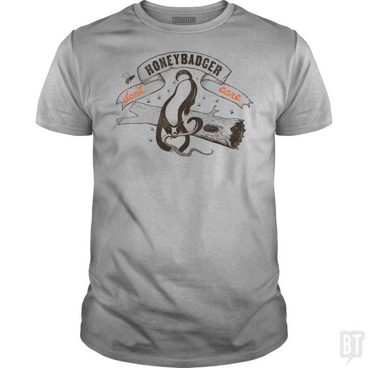 SunFrog-Busted BustedTees Classic Guys / Unisex Tee / Sport Grey / S Honey Badger