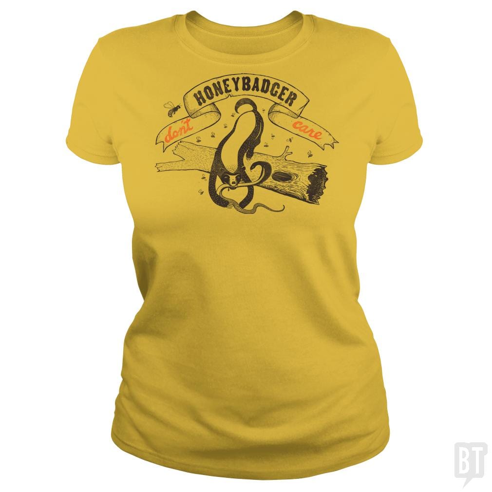 SunFrog-Busted BustedTees Classic Ladies Tee / Daisy / S Honey Badger