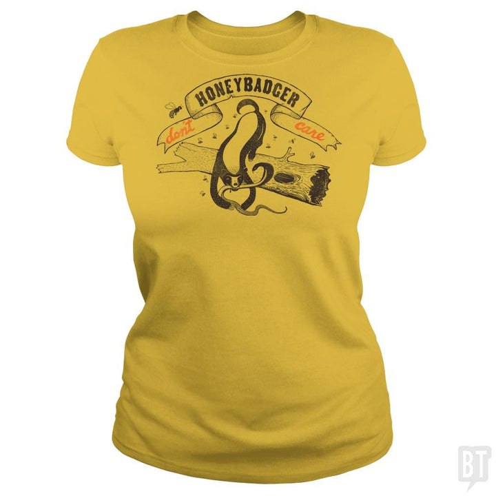 SunFrog-Busted BustedTees Classic Ladies Tee / Daisy / S Honey Badger