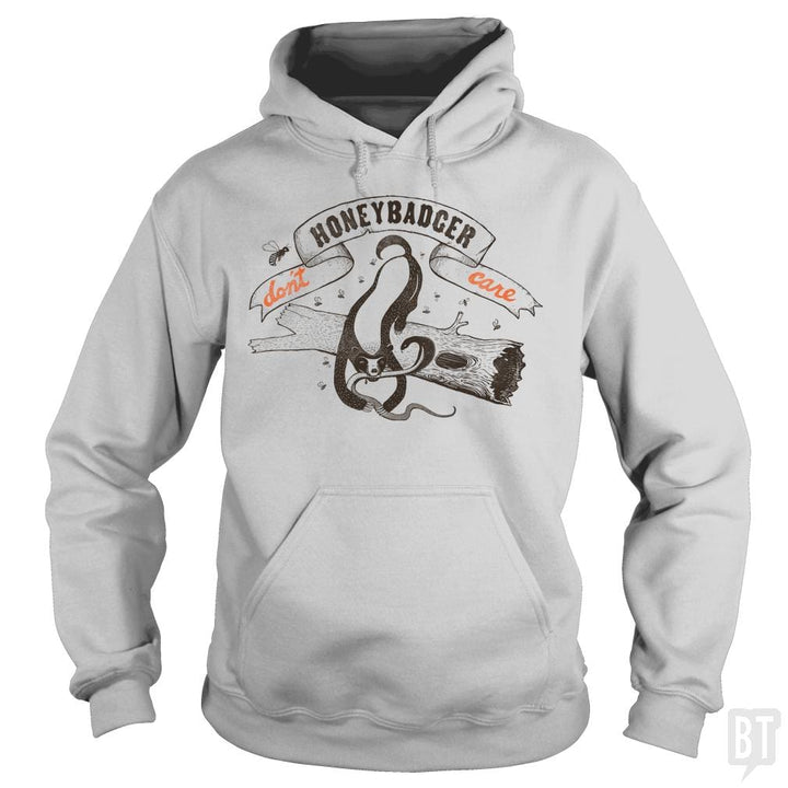 SunFrog-Busted BustedTees Hoodie / Sport Grey / S Honey Badger