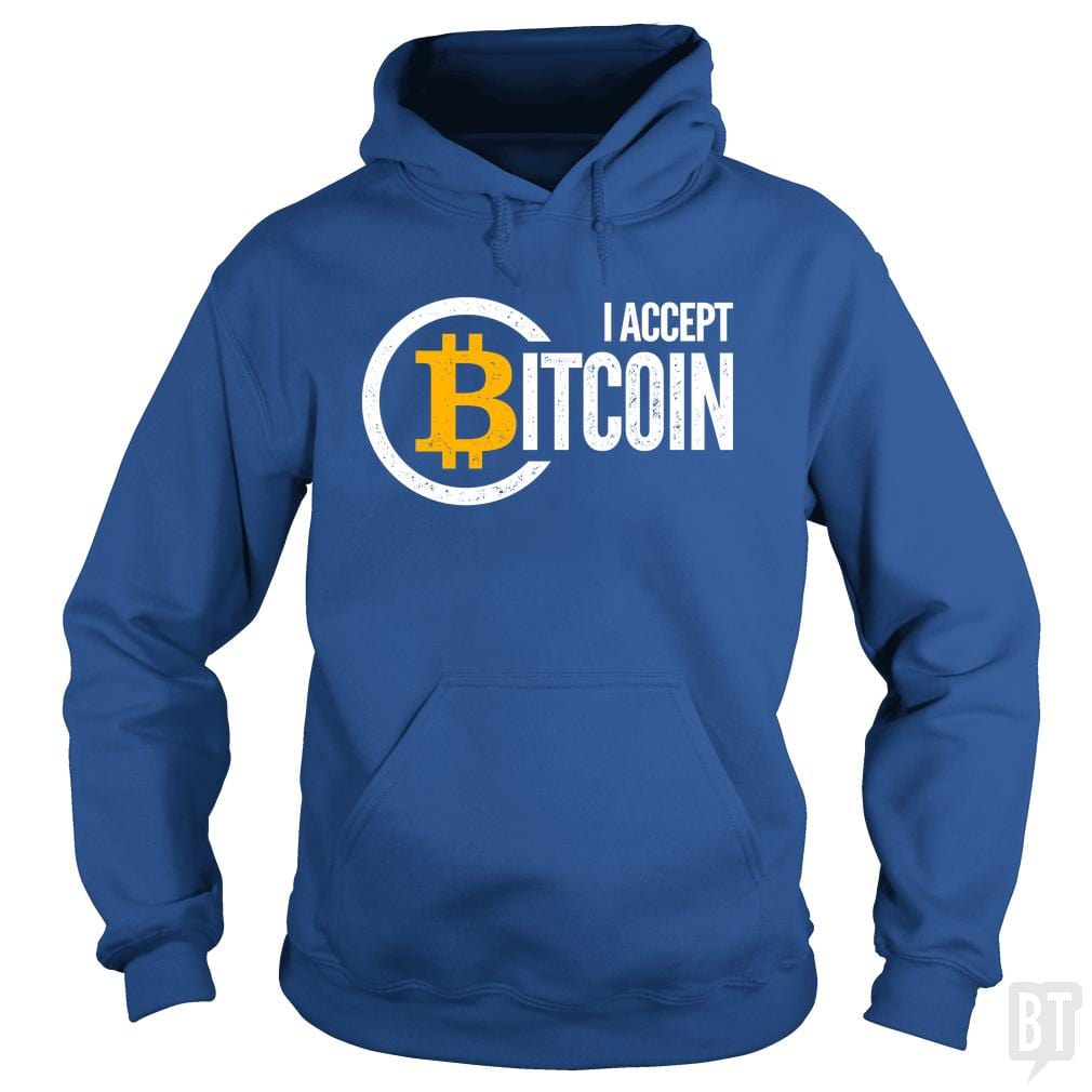 SunFrog-Busted BustedTees Hoodie / Royal Blue / S I Accept Bitcoin