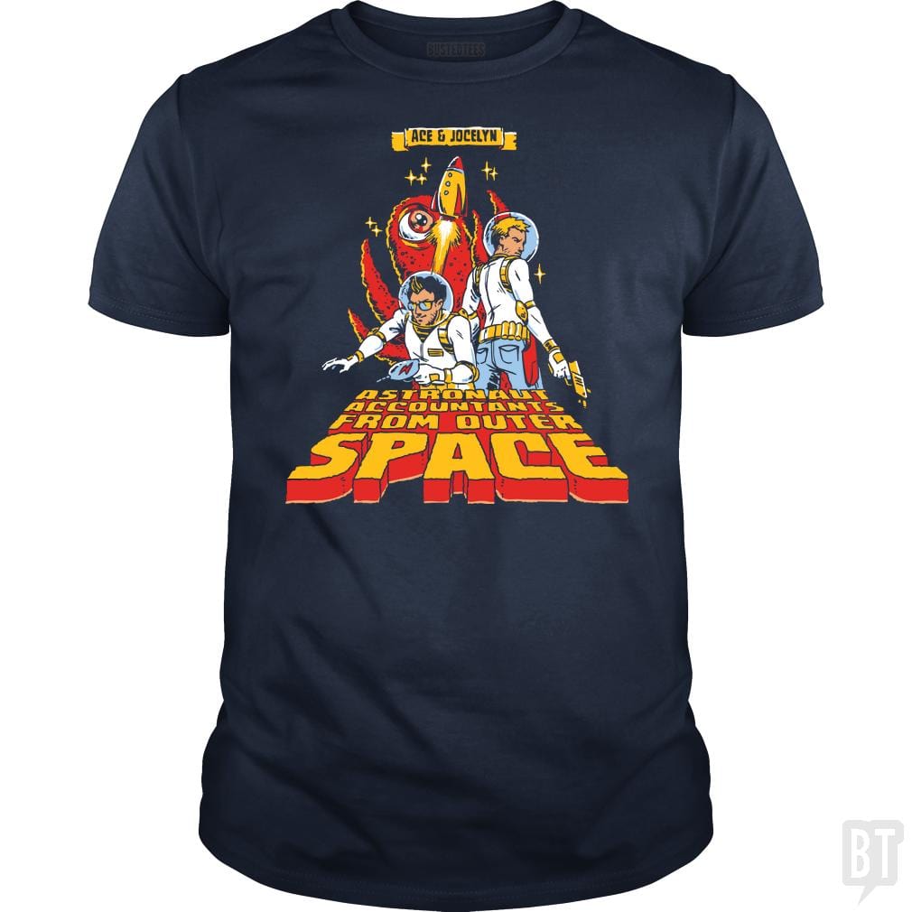 SunFrog-Busted BustedTees Classic Guys / Unisex Tee / Navy Blue / S Jake and Amir: Ace and Jocelyn