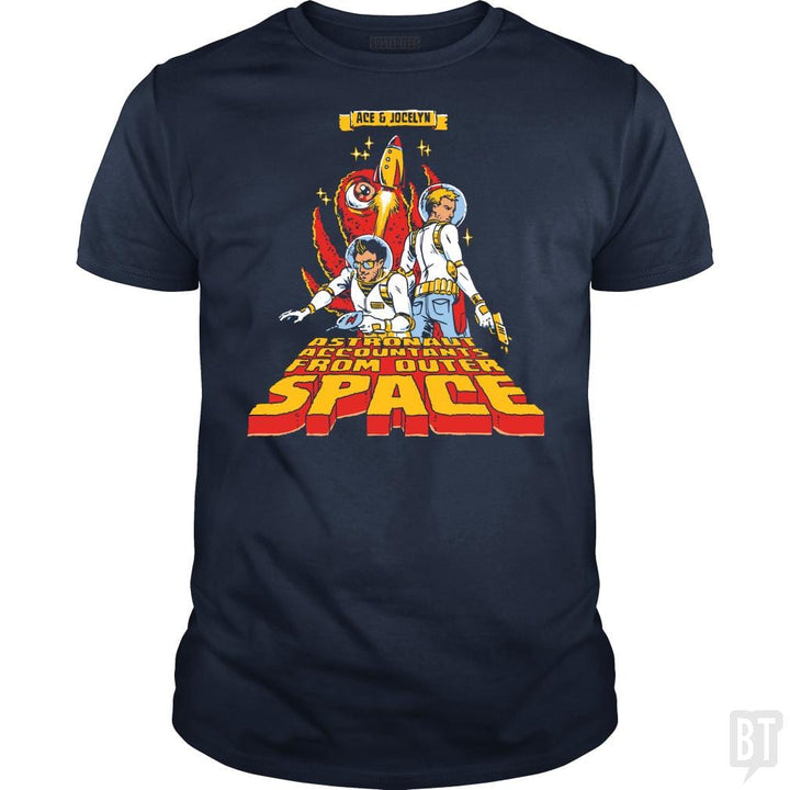 SunFrog-Busted BustedTees Classic Guys / Unisex Tee / Navy Blue / S Jake and Amir: Ace and Jocelyn