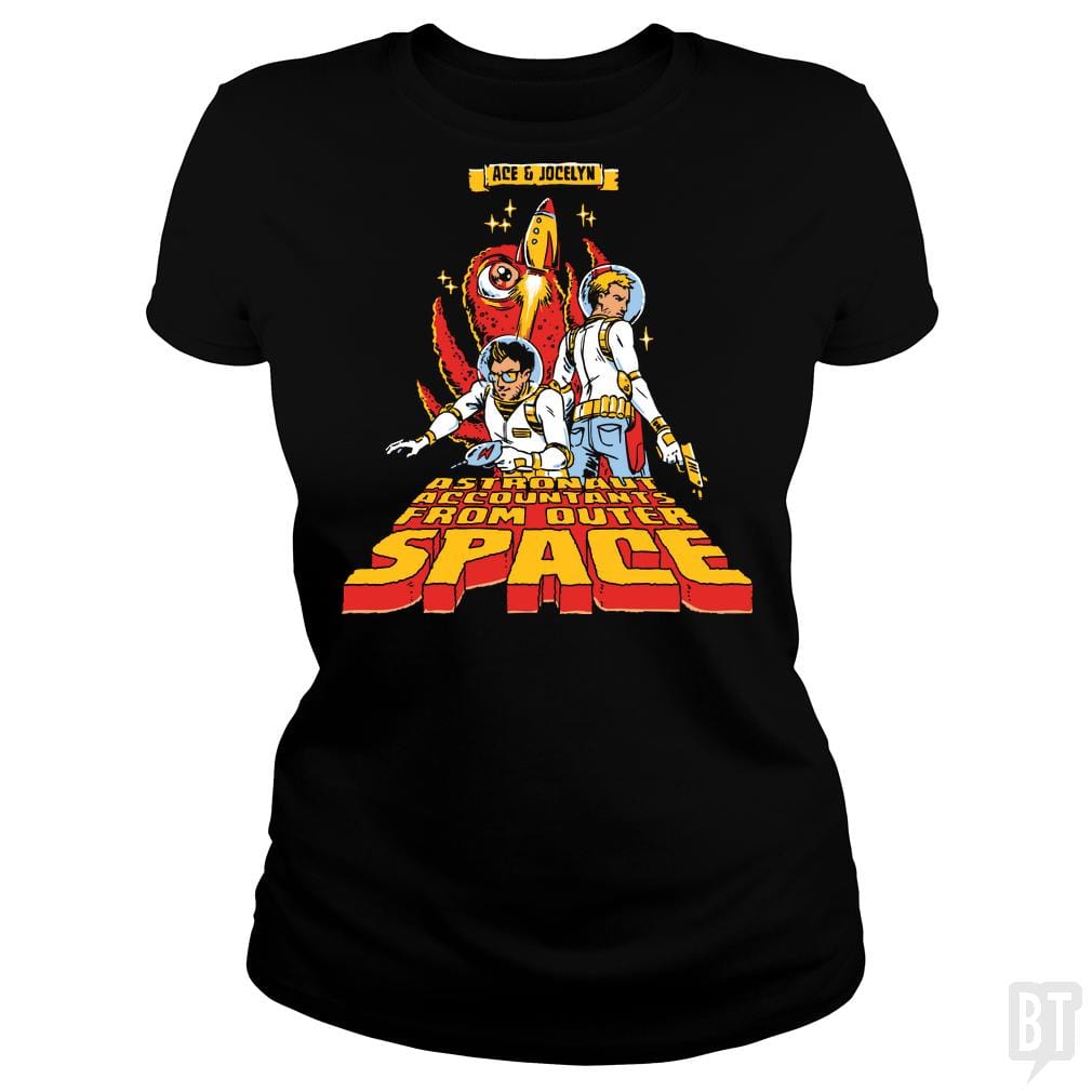 SunFrog-Busted BustedTees Classic Ladies Tee / Black / S Jake and Amir: Ace and Jocelyn