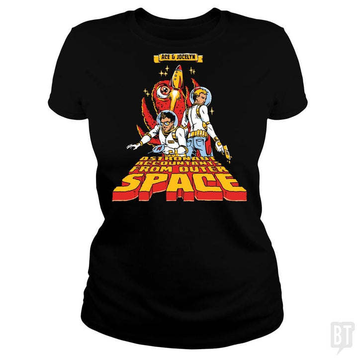SunFrog-Busted BustedTees Classic Ladies Tee / Black / S Jake and Amir: Ace and Jocelyn